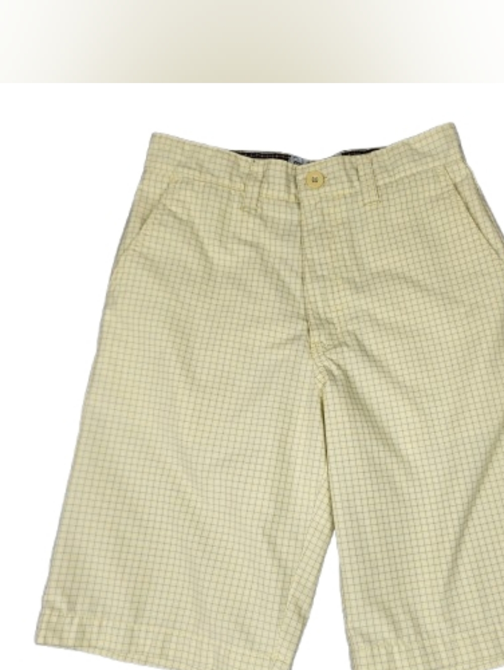 Billabong Light Yellow And Blue Checkered Men's Shorts Streetwear Y2K